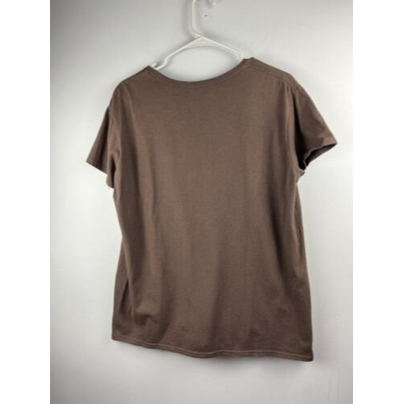 Anvil Brown Graphic Boxy Short Sleeve Tee - Picture 4 of 4
